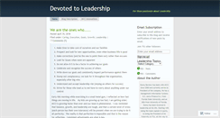 Desktop Screenshot of devotedtoleadership.com