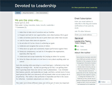 Tablet Screenshot of devotedtoleadership.com